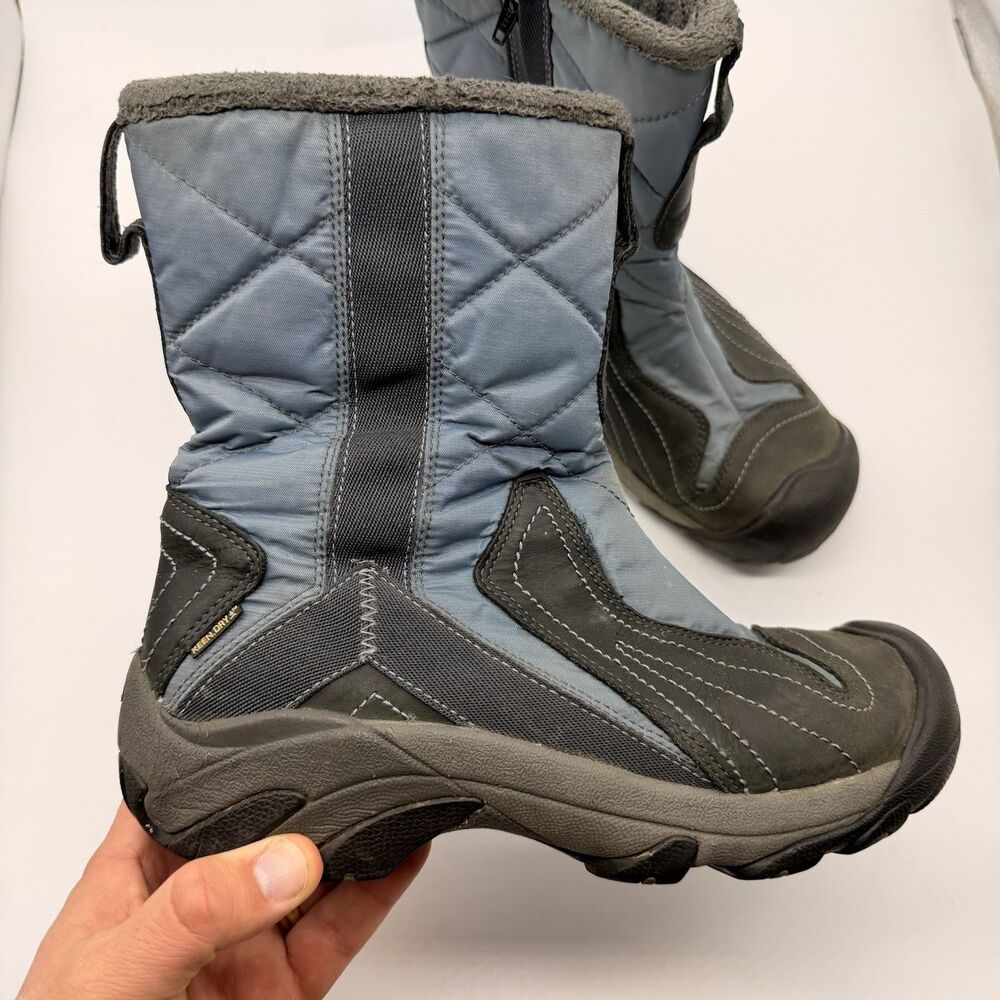 Keen Betty Womens Black/Blue 200 Gram Insulated Quilted Winter Snow Boots Sz 9
